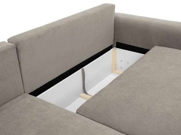 Ecksofa Beliza Grau - Ecke davorstehend links