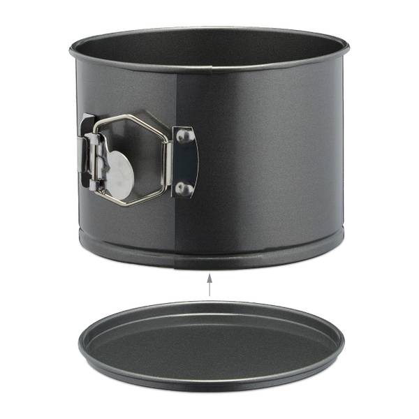 Springvorm hoog set van 3 grijs - zilver - staal - 18 x 11 x 18 cm
