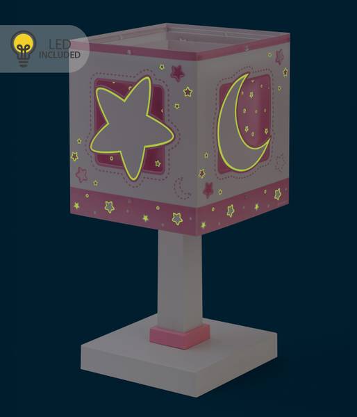 Nachttischlampe LED Nachtlicht   Moonlig Pink - Kunststoff - 15 x 30 x 15 cm