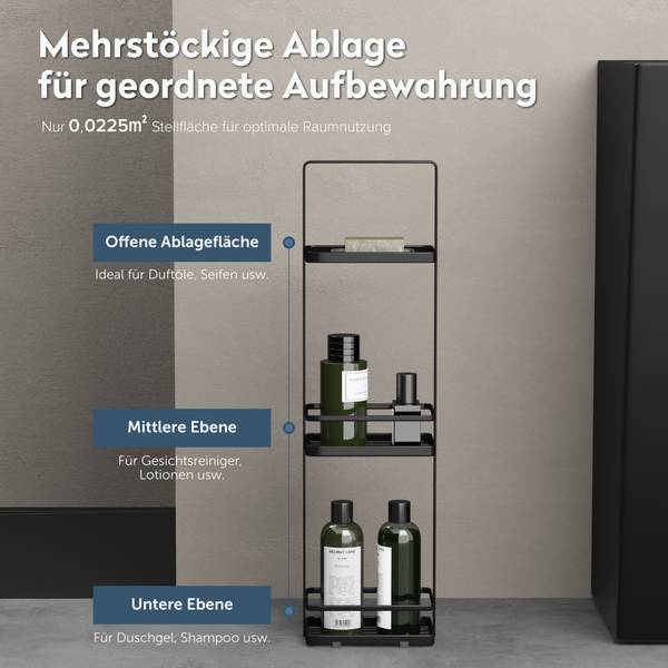 Bad-Standregale Reglo-02 Schwarz