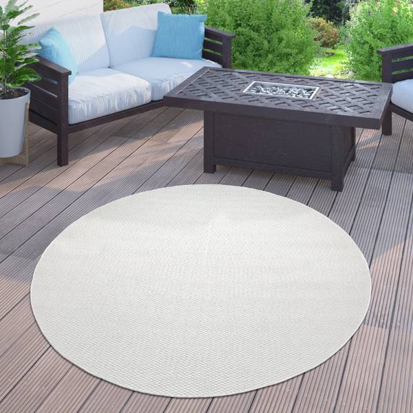 Outdoorteppich Venedig 165 Weiß - 160 x 160 cm