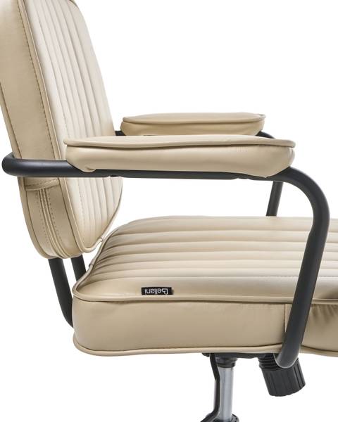 Bürostuhl BERNE Beige - Schwarz - Silber