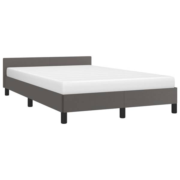 Bettgestell mit Kopfteil 3016046 Grau - 126 x 207 cm