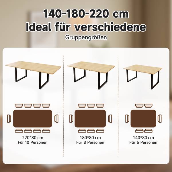 Esstisch N634D0019 Eiche - Eiche Hell