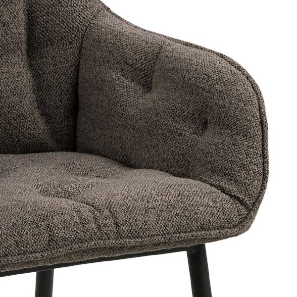 Esszimmerstuhl Brooke 2er Set Grau - Textil - 58 x 83 x 55 cm