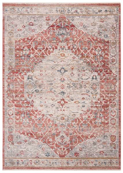 Innenteppich Serenity KENITRA Grau - Pink - 91 x 152 cm