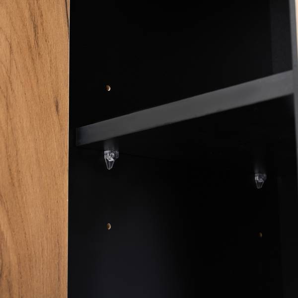 Garderobenständer Eos Ⅰ Schwarz - Braun - Holzwerkstoff - 35 x 175 x 80 cm
