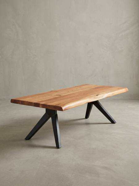 Couchtisch TIETAR Beige - Akazie - 115 x 37 x 64 cm
