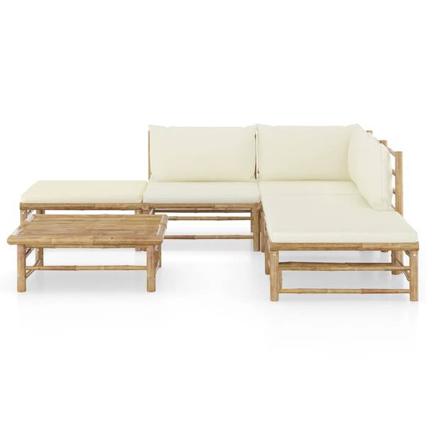 Garten-Lounge-Set 3009675-10 (6-teilig) Braun - Creme - Weiß