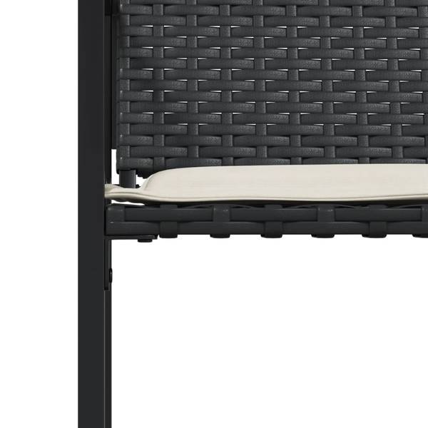 Chaise de jardin 4008581 (lot de 4) Noir - Acier - 50 x 81 x 51 cm