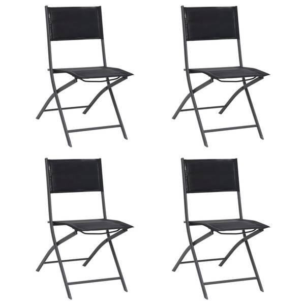 Klapstoel 3011705 Set van 4 zwart - staal - 54 x 86 x 45 cm