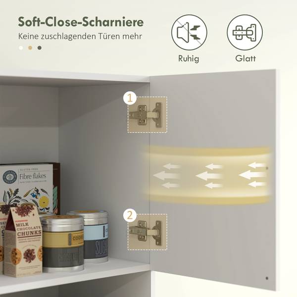 Küchenschrank 83A-230V90WT Weiß - Holzwerkstoff - 40 x 175 x 79 cm
