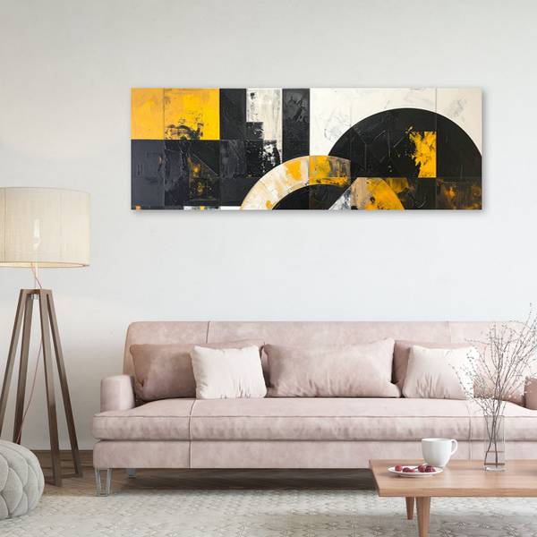Wandbild Abstrakte Formen 90 x 30 cm