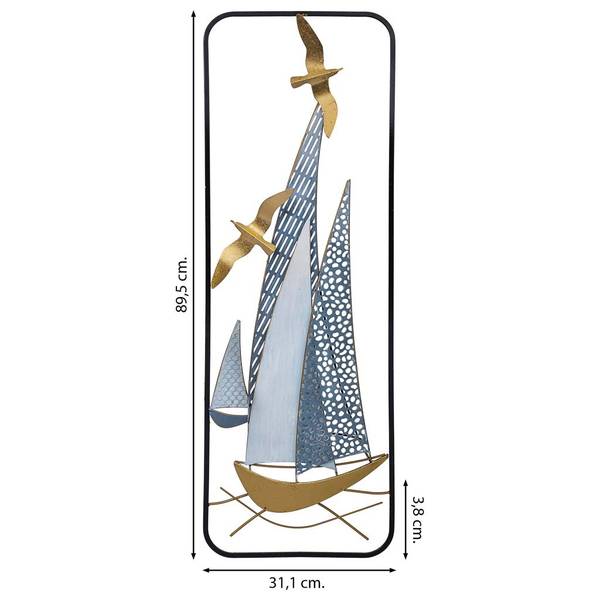 Wandobjekt 4523363908 Metall - 32 x 4 x 90 cm