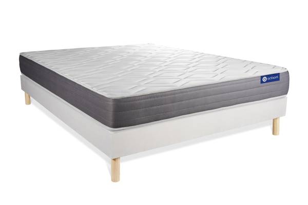 Bettgestell und Matratze Actilatex drea Weiß - Massivholz - 120 x 51 x 210 cm