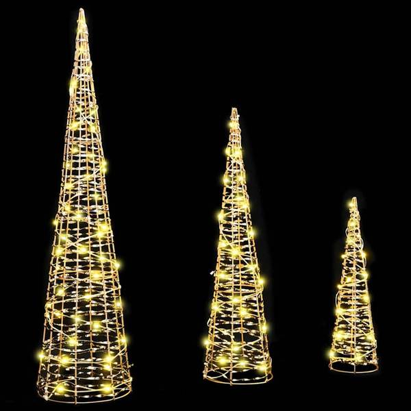 Weihnachtsornament 3-tlg 42019020 Weiß - Kunststoff - 20 x 80 x 20 cm
