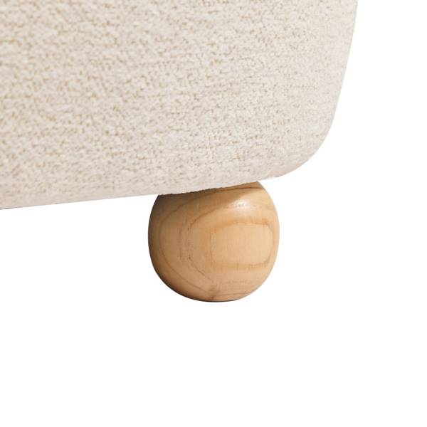 Einzelsessel KOKKOLA Beige - Massivholz - 57 x 62 x 61 cm