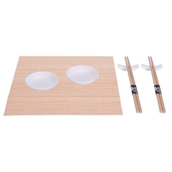 Sushi-Set, 7-teilig Weiß - Porzellan - 20 x 4 x 30 cm