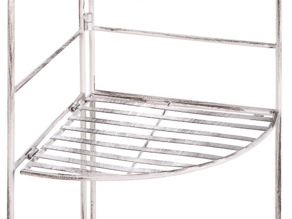 Badezimmerregal BIELLA Weiß - Metall - 35 x 158 x 35 cm