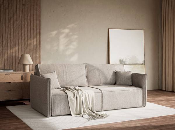 Canapé convertible Obra Beige - Gris