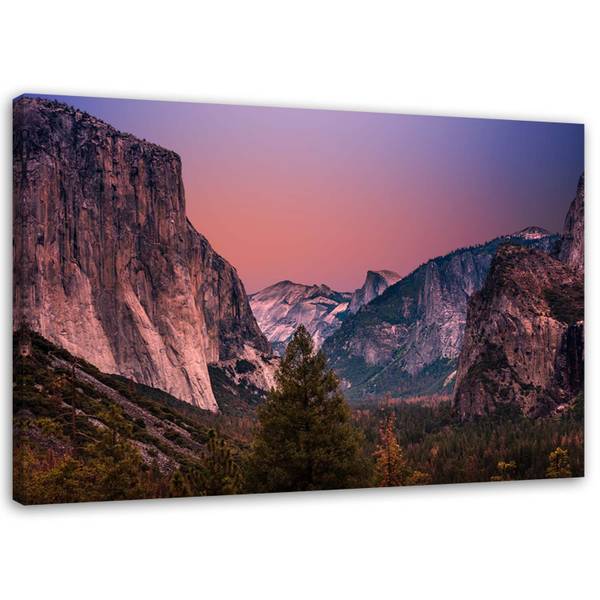 Tableau déco aube dans les montagnes 120 x 80 cm