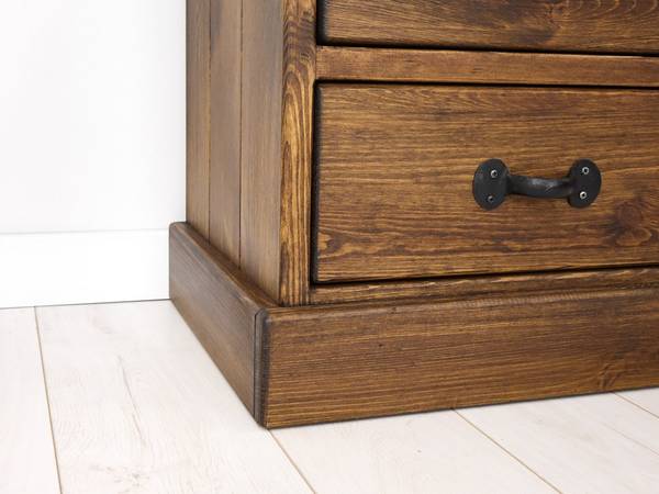 Table de chevet Rustyk 2 Marron - Pin - Acier - 50 x 50 x 40 cm