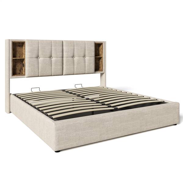 Polsterbett WireLessLade Ⅱ+ Beige - Liegefläche Breite: 140 cm