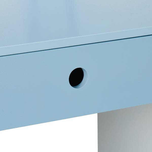 Kinder Schreibtisch und Stuhl Seefahrt Blau - Weiß - Holzwerkstoff - 80 x 80 x 40 cm