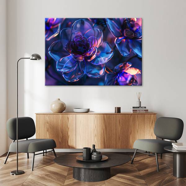 Tableau déco Fleur 90 x 60 cm