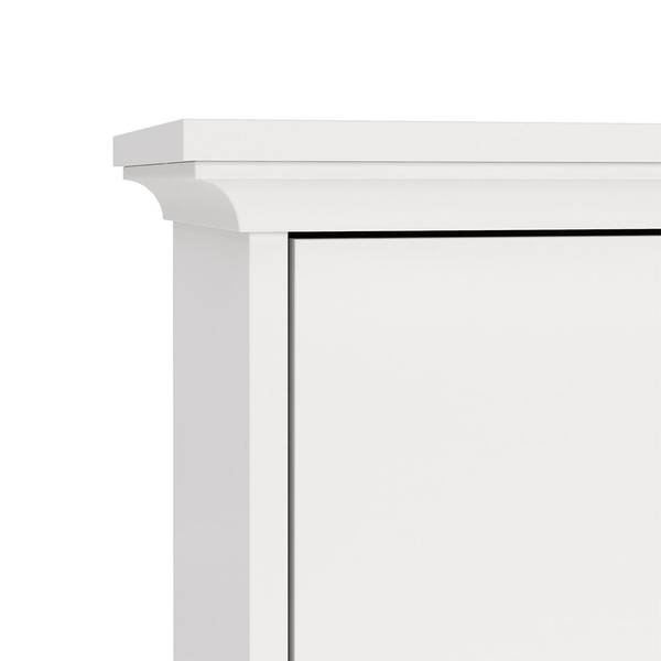 Schuhschrank Venedig Weiß - Holz teilmassiv - 78 x 128 x 28 cm