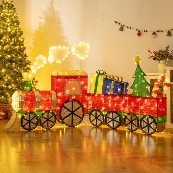 Weihnachtszug OY47329PQDE Rot - Metall - 23 x 120 x 215 cm