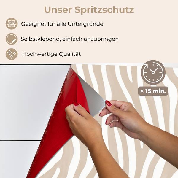 SPRITZSCHUTZ KÜCHE Streifen 70 x 50 cm