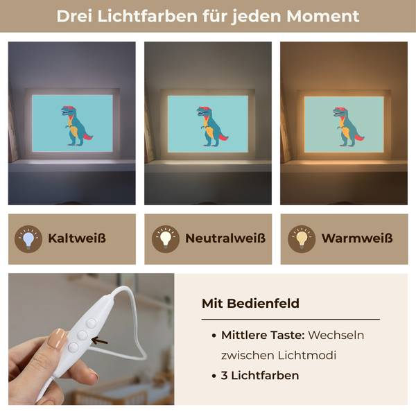 NACHTTISCHLAMPE T-Rex 20 x 15 cm