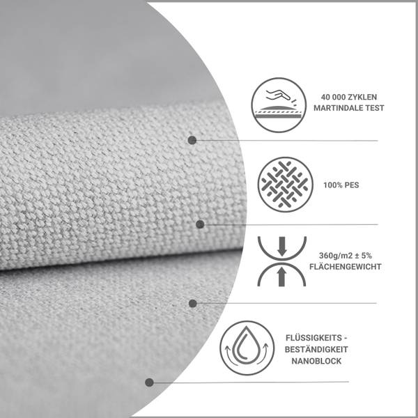 Boxspringbett Calma Hellgrau - Breite: 180 cm