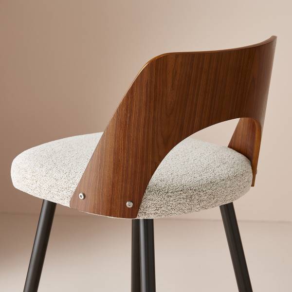 Stuhl AUSTIN Schwarz - Webstoff - 47 x 90 x 45 cm