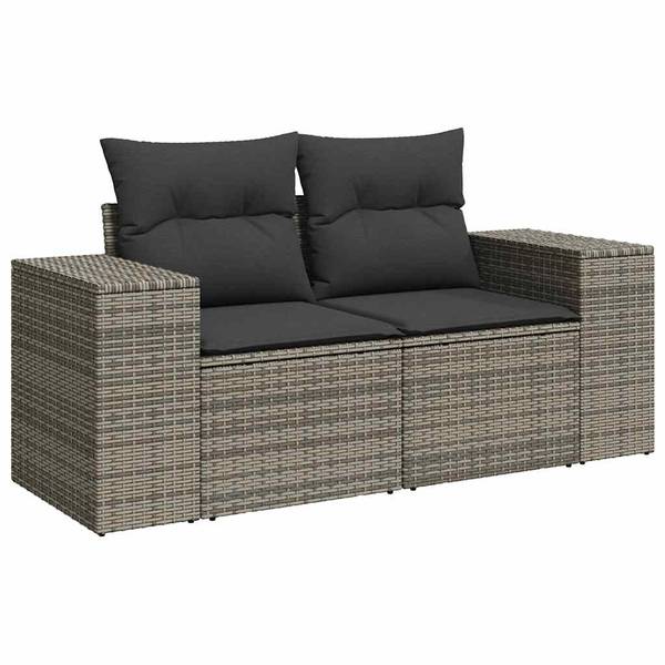 Garten-Lounge-Set 3037209-3 8-teilig Dunkelgrau - Grau