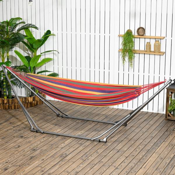 Hängemattengestell 84A-274V00BK Metall - 92 x 88 x 290 cm