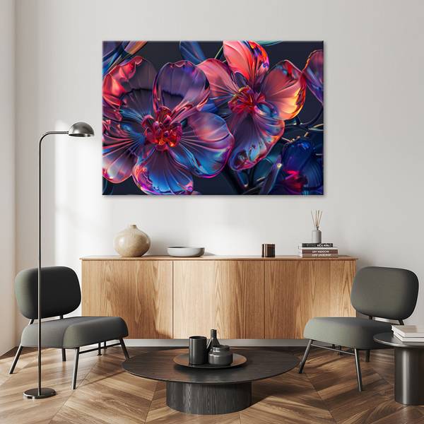 Wandbild Blume 90 x 60 cm