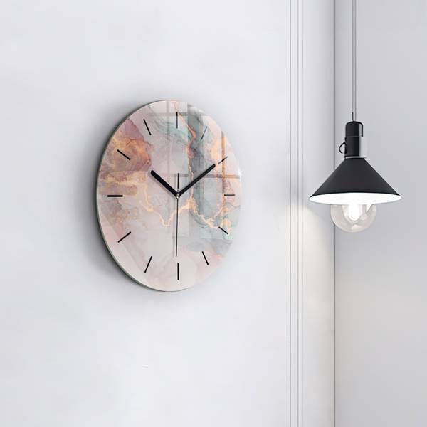Wanduhr Naturmuster Glas - 30 x 30 x 0 cm