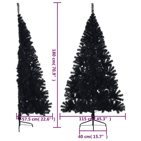 Kerstboom 3009944-2 zwart - 115 x 180 x 115 cm