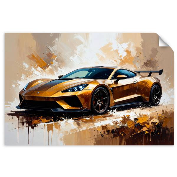 Wandsticker Auto 120 x 80 cm