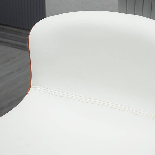 Tabourets de bar 835-224V00CW, lot de 2 Blanc - Cuir synthétique - 46 x 106 x 50 cm