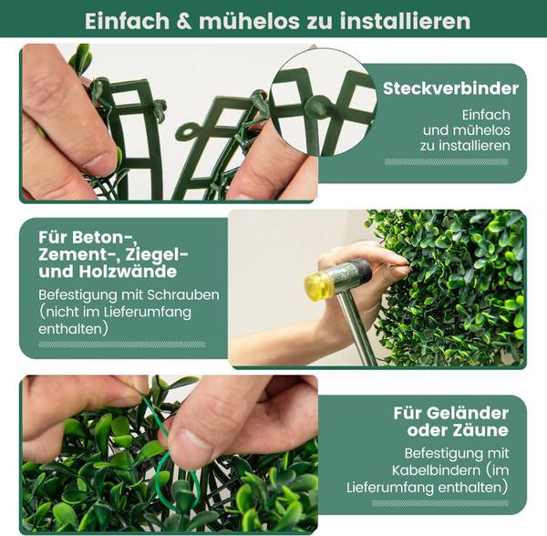 Kunstpflanzen TL32462DE Grün - Kunststoff - 50 x 6 x 50 cm