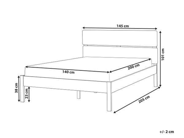 Doppelbett BOISSET Braun