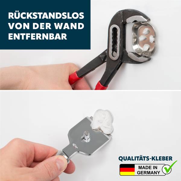 Wandablage Piazza inkl. Klebe Set Braun - Metall - 54 x 6 x 14 cm