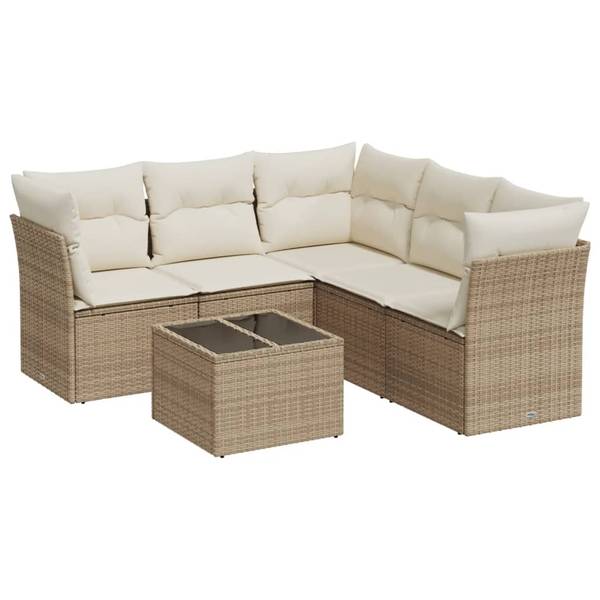 Garten Sofagarnitur 3035162 (6-teilig) Beige - Creme - Weiß