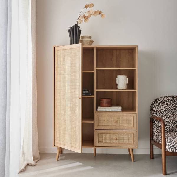Anrichte Bohème Beige - Holz teilmassiv - 39 x 139 x 101 cm