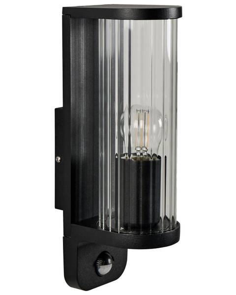 Tuin wandlamp MOSSAT zwart - metaal - 8 x 28 x 12 cm
