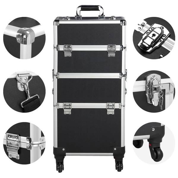 Kosmetikkoffer ARE15 Schwarz - Kunststoff - 24 x 78 x 36 cm