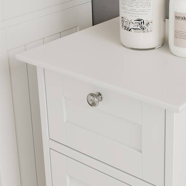 Meuble salle de bain Riad 40414 Blanc - Bois manufacturé - 32 x 87 x 30 cm